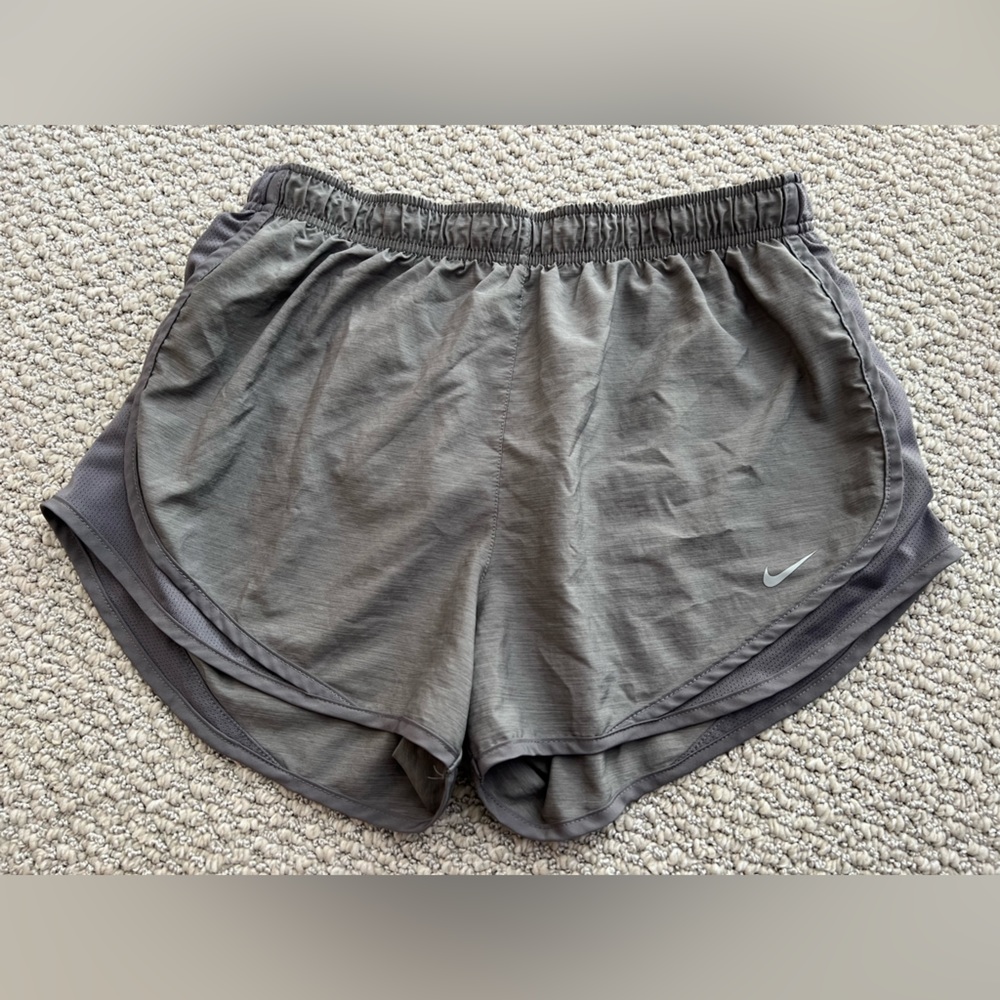 Gray Nike dri fit athletic shorts